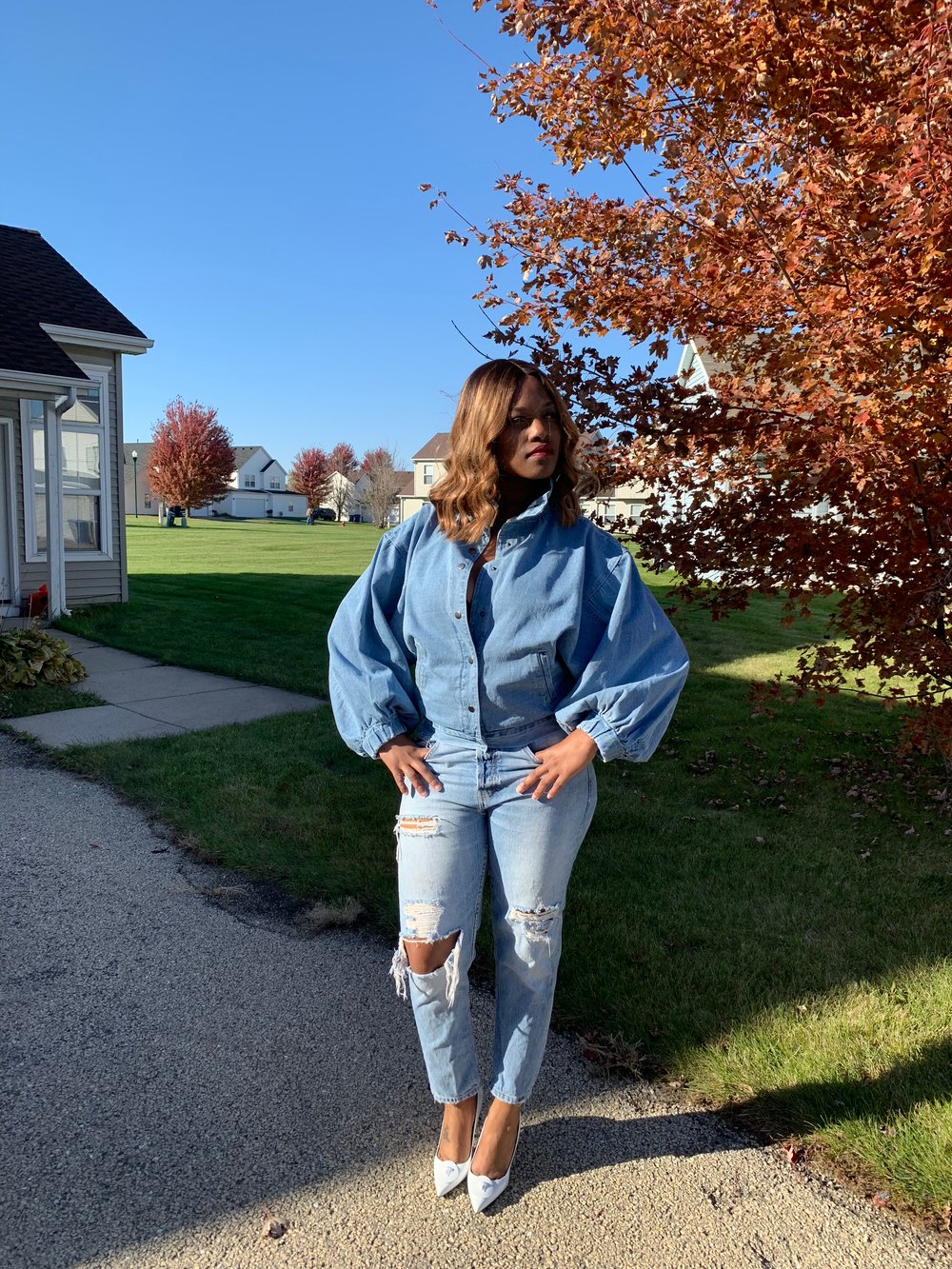 Image of Denim Bomber 