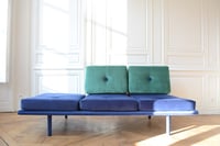 Image 3 of Canapé POP années 70 bleu vert