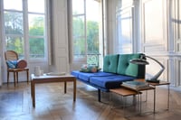 Image 5 of Canapé POP années 70 bleu vert