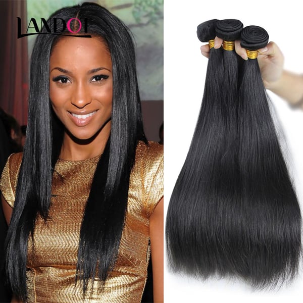 Image of 9A Brazilian Virgin Human Hair Weave Bundles Body Wave Straight Loose Deep Kinky Curly Wet Wavy Hair