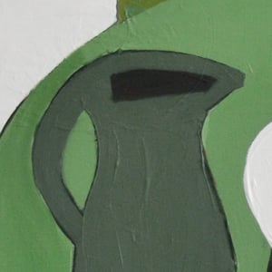 Image of Late 20thC Abstract Painting 'Green Jug' Marc Taylor