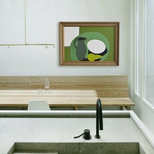 Image of Late 20thC Abstract Painting 'Green Jug' Marc Taylor