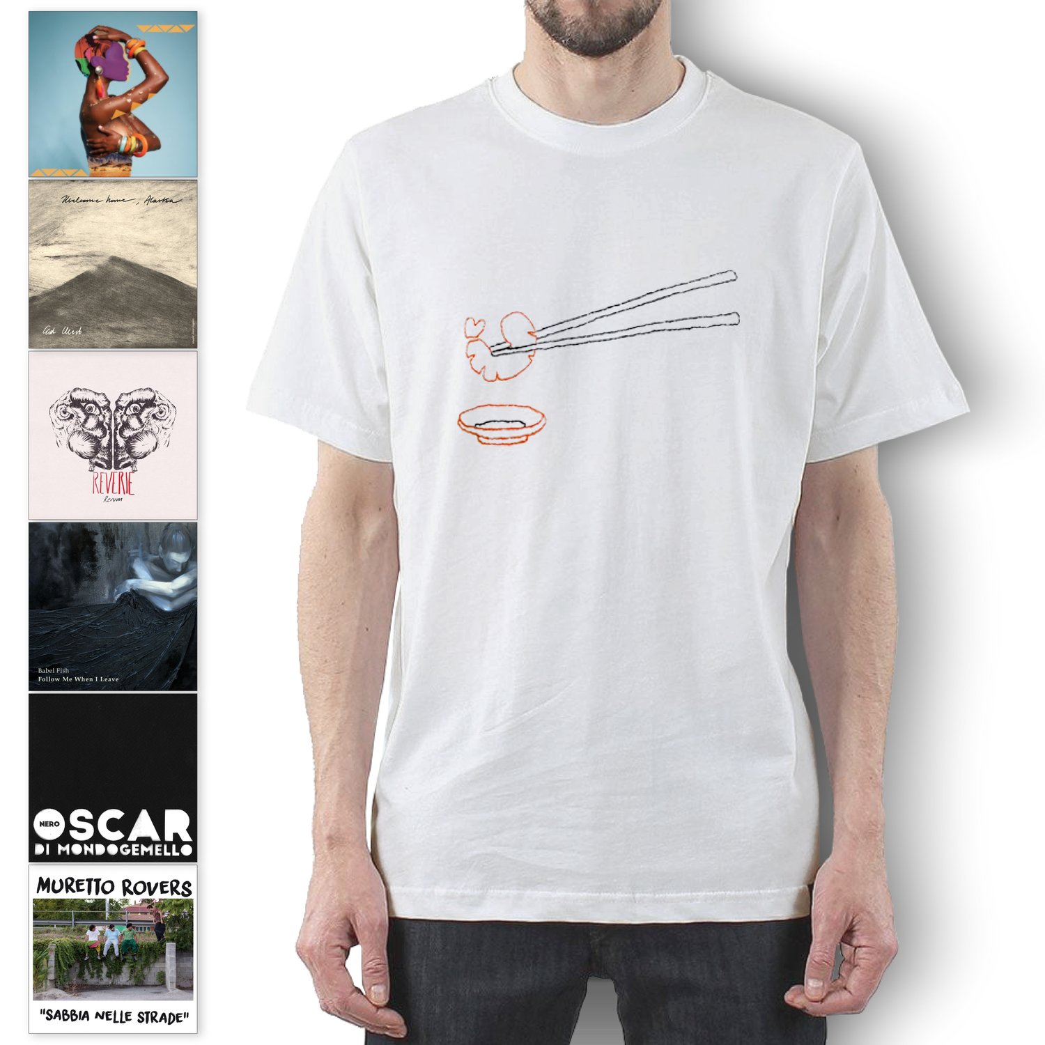 Image of T-Shirt ricamata Salsa di Soia + CD