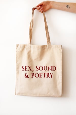 Image of "Sex, Sound & Poetry" Tote Bag - Colour Sand