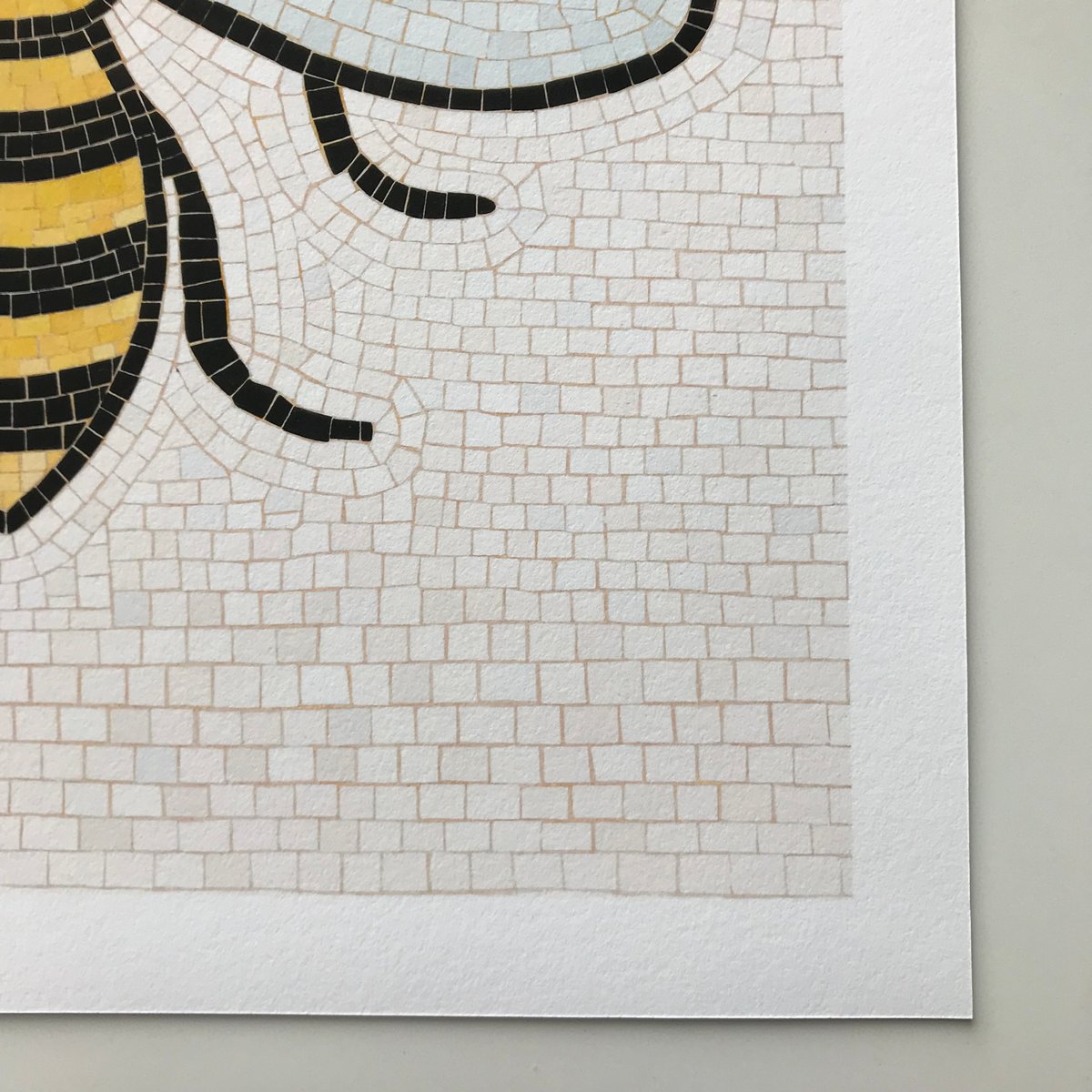 Image of MANCHESTER BEE ART PRINT -SQUARE PRINT (UNFRAMED)