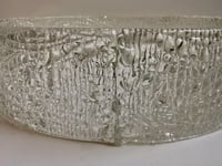 Image 3 of Large Mid-Century Flush Mount in Textured Glass by Kaiser Leuchten