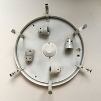 Image 5 of Large Mid-Century Flush Mount in Textured Glass by Kaiser Leuchten