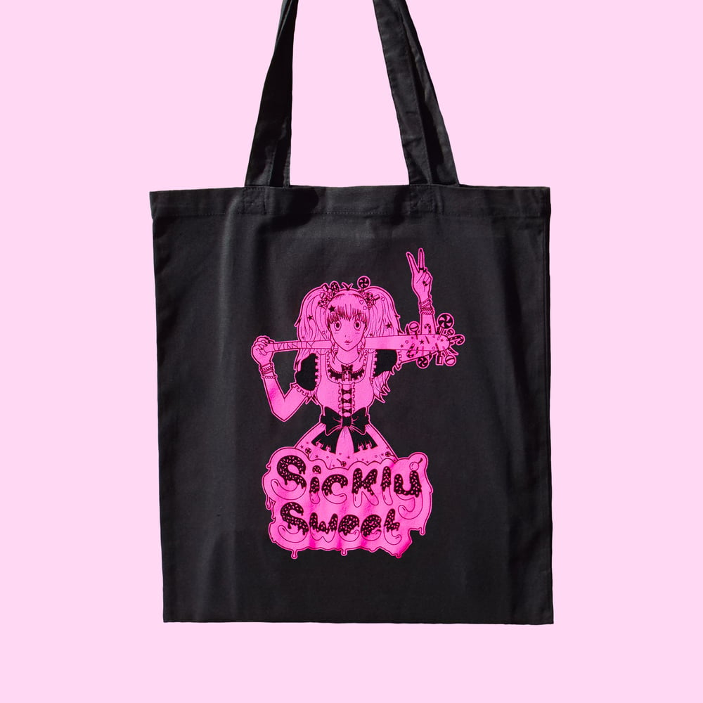 Sickly Sweet Neon Anime Tote Bag