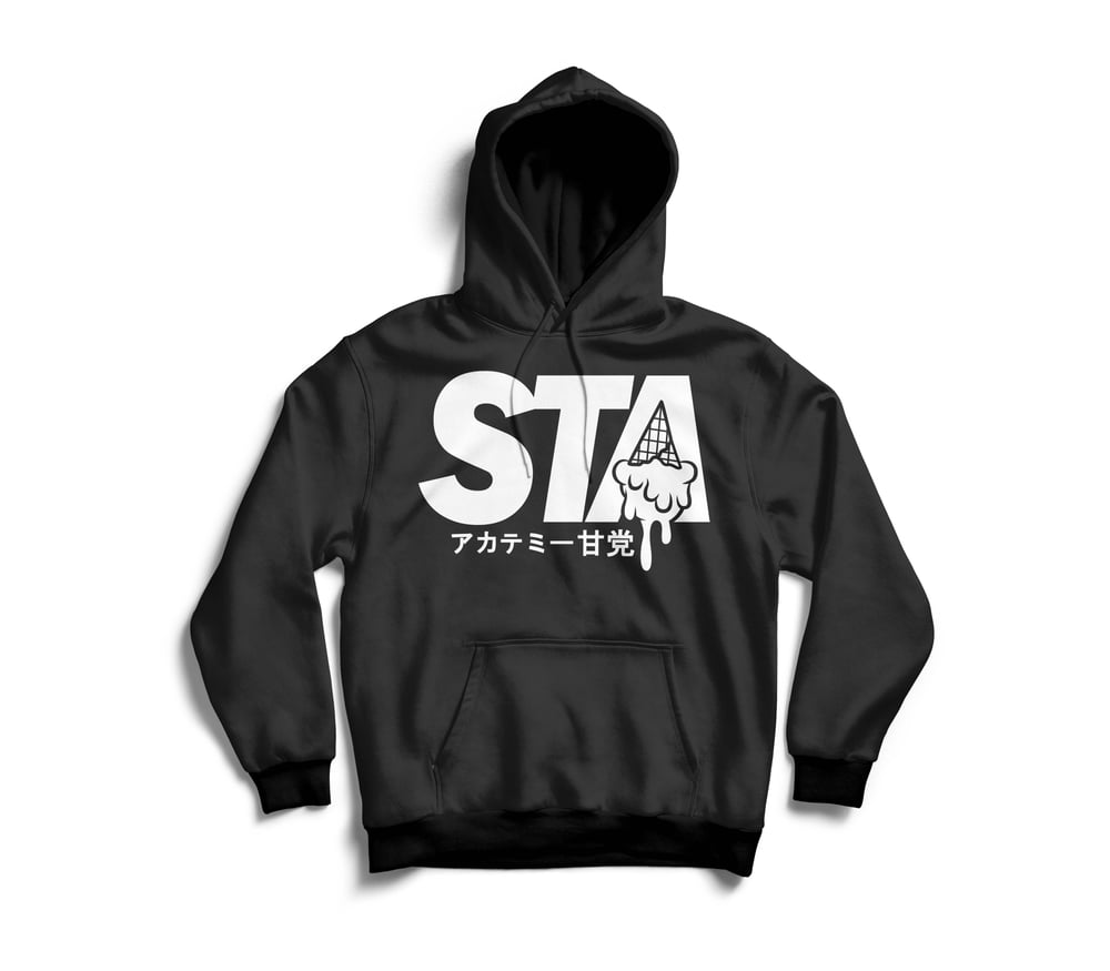 Image of Sta Last Drip Black Hoody w/ White 