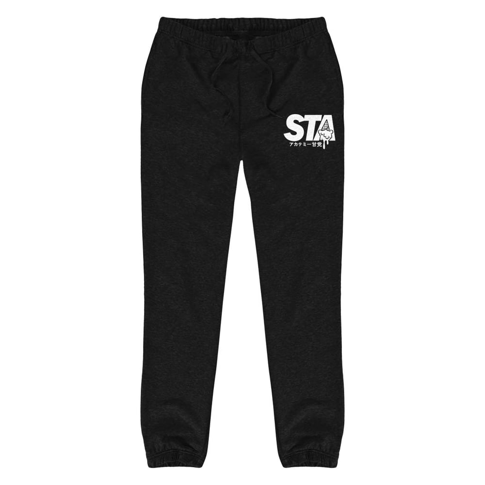 Image of Sta Last Drip Sweatpants Black w/ White