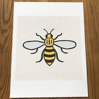 Image 1 of MANCHESTER BEE ART PRINT - RECTANGULAR PRINT (UNFRAMED)