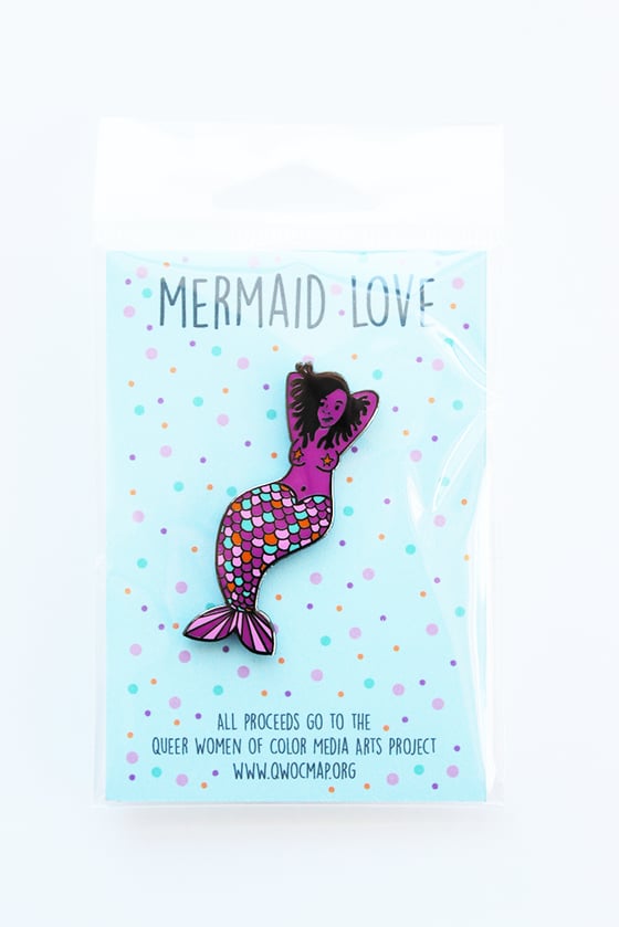 Image of Mermaid Love Enamel Pin - Purple