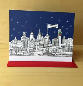 Image of Philadelphia Skyline Seasons Greetings - set of 8 cards