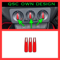 X3 Audi A1 Fan Switch Overlays Stickers 