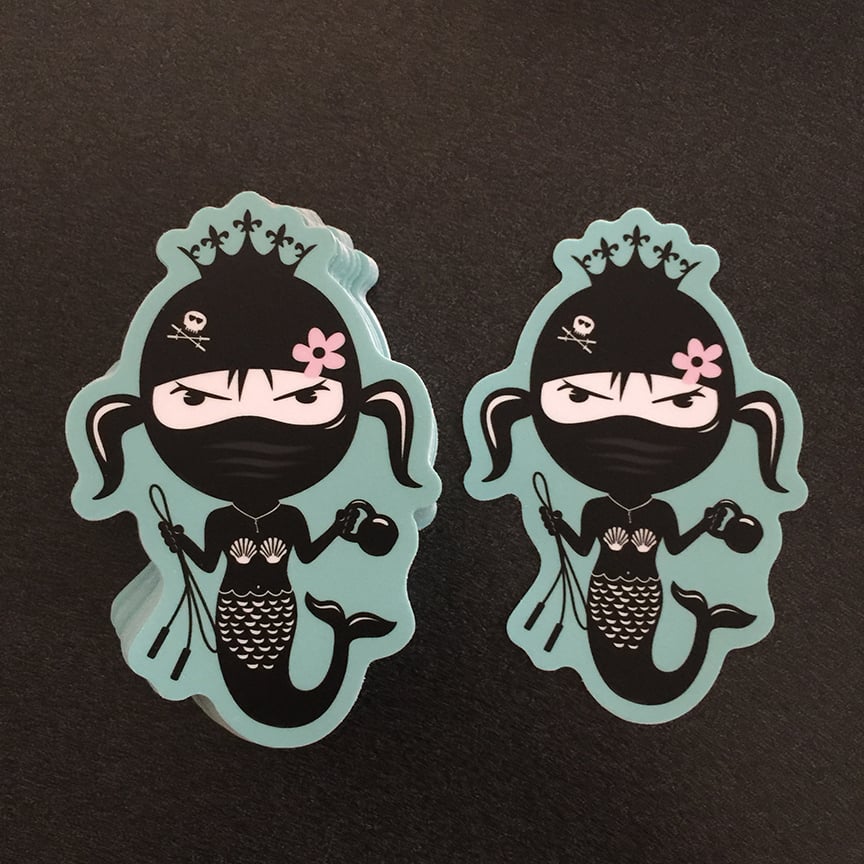 Image of 4.5 Blue Mermaid Stickers
