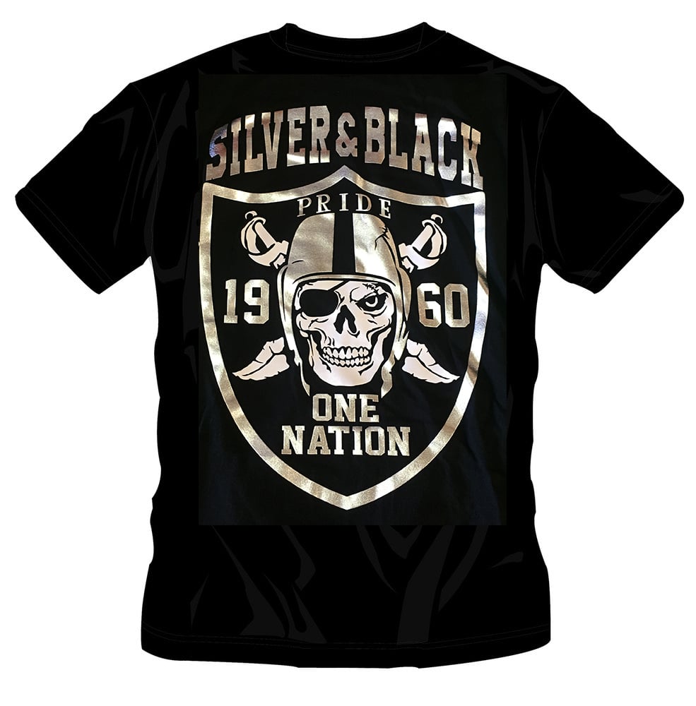 Image of #18 SILVER BLACK PRIDE TSHIRT