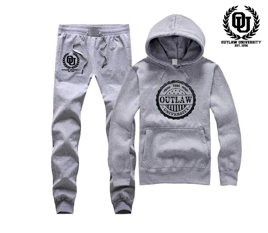 navy blue sweatsuit