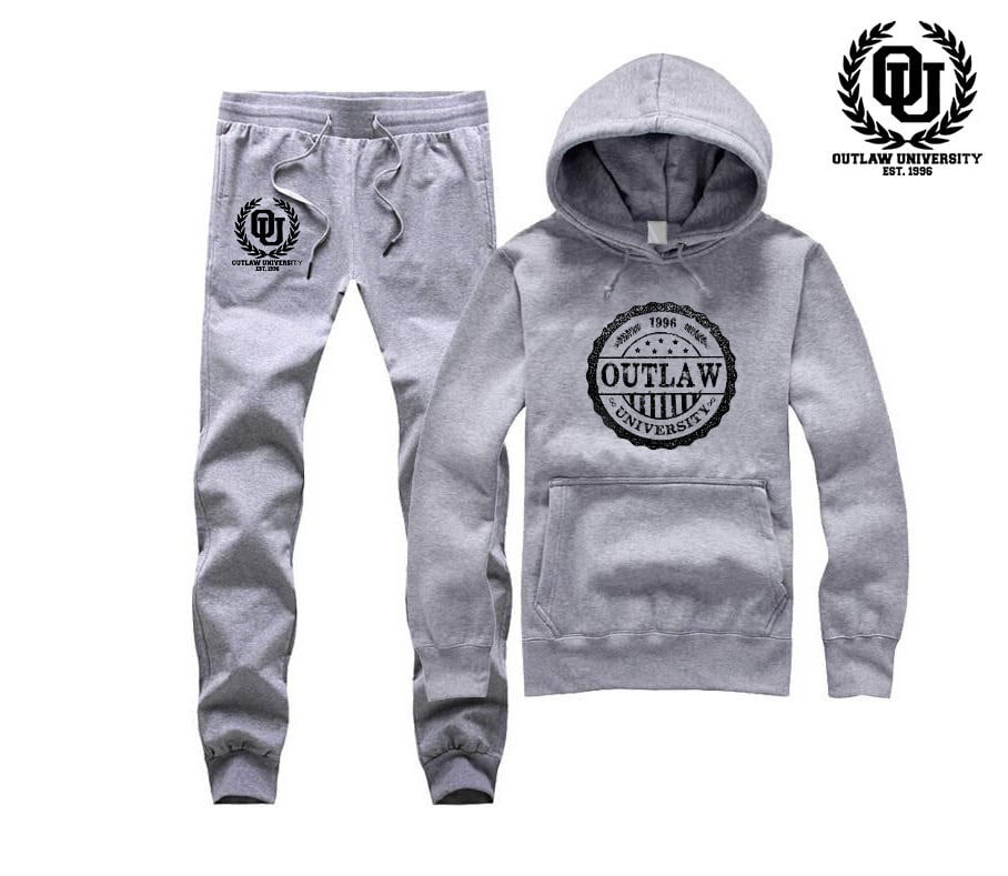 Image of OU Stamp Unisex Sweatsuit - Comes in Black, Grey, Navy Blue, 