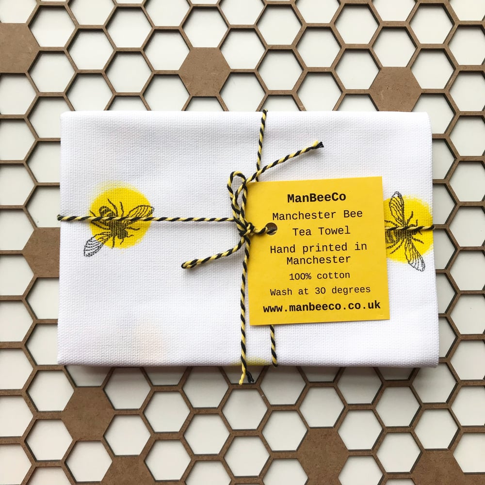 Image of Manchester Bee Cotton Tea Towel