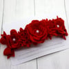 Luxury Red Flower Headband 