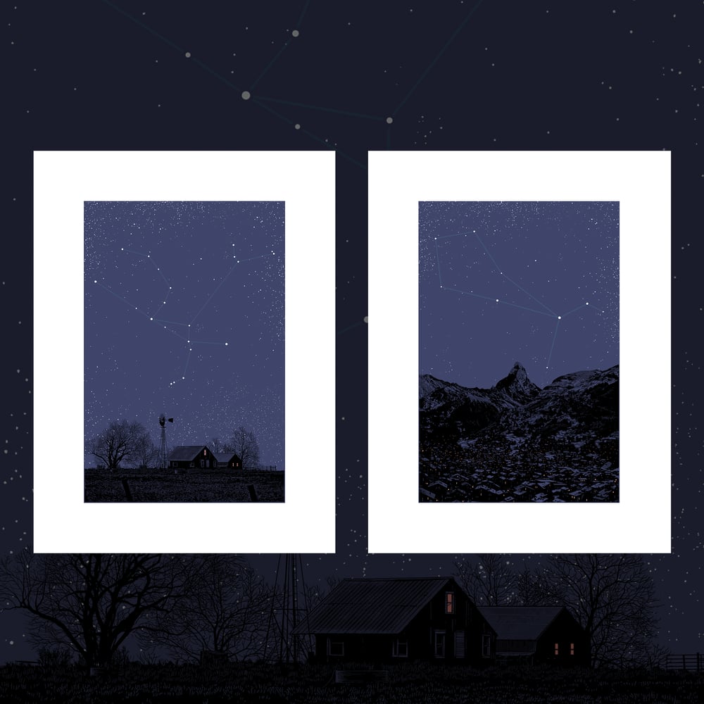 Image of "Night on Earth" - 5 & 6 - Andromeda & Boötes - 2 print set