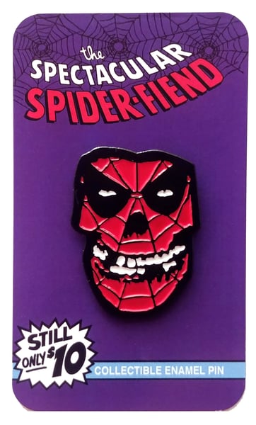 Image of Spider Fiend 1.5 inch Enamel Lapel Pin