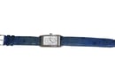 Image of New Vintage Men's Movado Kurba Mechanical Watch, 17 Jewel with Blue Ostrich Band