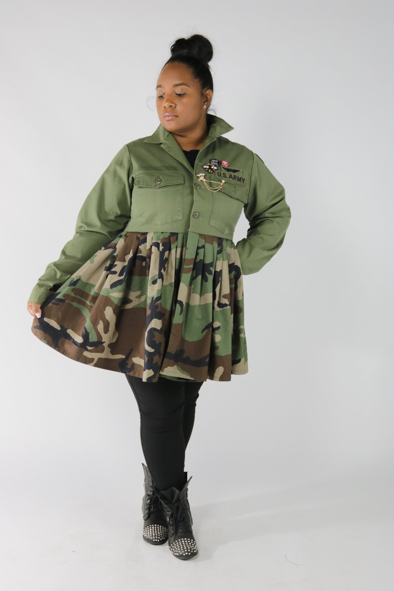 Image of Camo Peplum Jacket