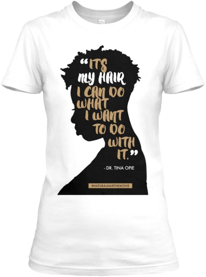 Image of  Its My Hair Women's Relaxed Style White T-shirt