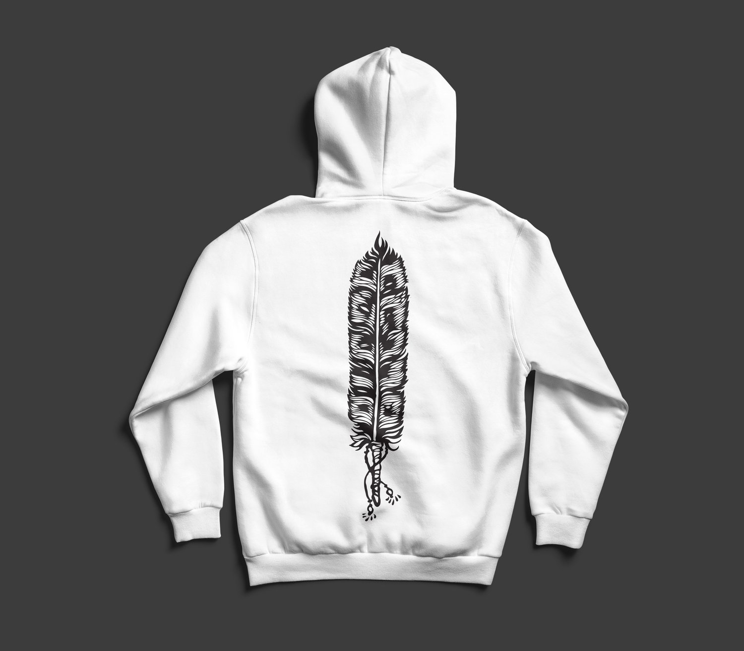 Image of BLESS CROWFEATHER Hoodie WHITE