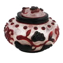 Image of VINTAGE CHINESE PEKING VASE: RED TURNIP FLOWER OVERLAY