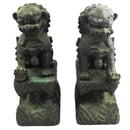 Image of PAIR OF VINTAGE CHINESE BRONZE FOO DOG STATUES
