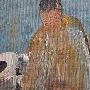 Image of Swedish Painting, 'Fisherman,' Arne Wallsten (B.1932)