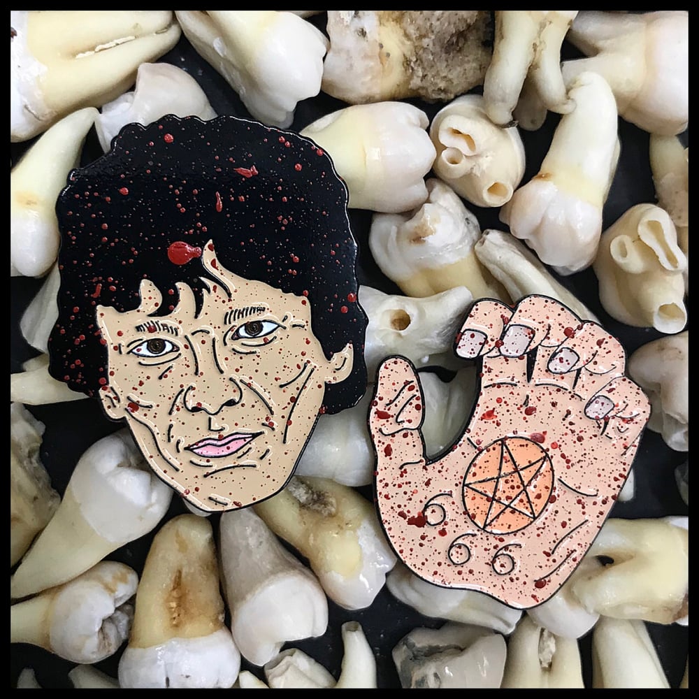 Image of Serial Killer Richard Ramirez Soft Enamel Two Pin Set