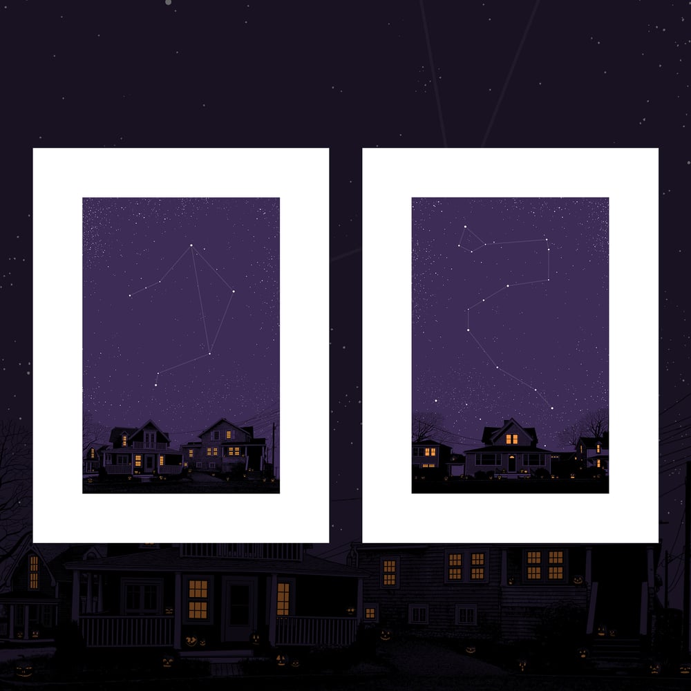 "Night on Earth" - 7 & 8 - LIBRA & DRACO - 2 PRINT SET