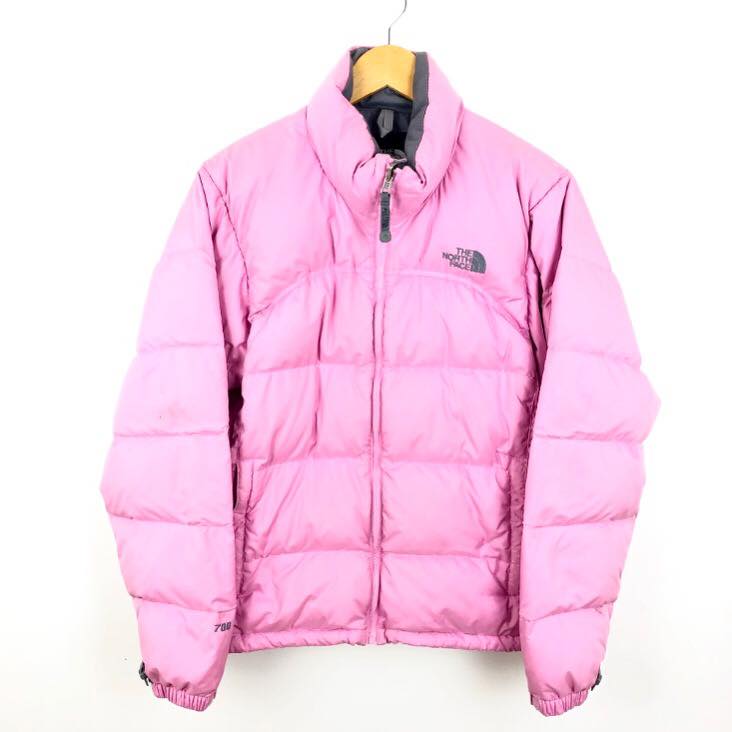 north face light pink puffer jacket