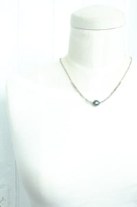 Image 4 of Tahitian pearl necklace labradorite sterling silver