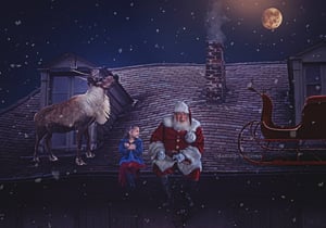 Image of Santa Sleighs & Sitting Santas Set