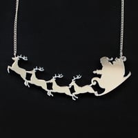 Image 2 of Santa's Sleigh Necklace