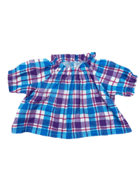 little smock ~ purple plaid 