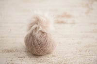 Image 5 of Twisted Rib Faux Fur Pom Pixie Bonnet + Wrap
