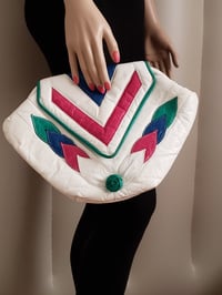 Vintage Oversize White Clutch Bag