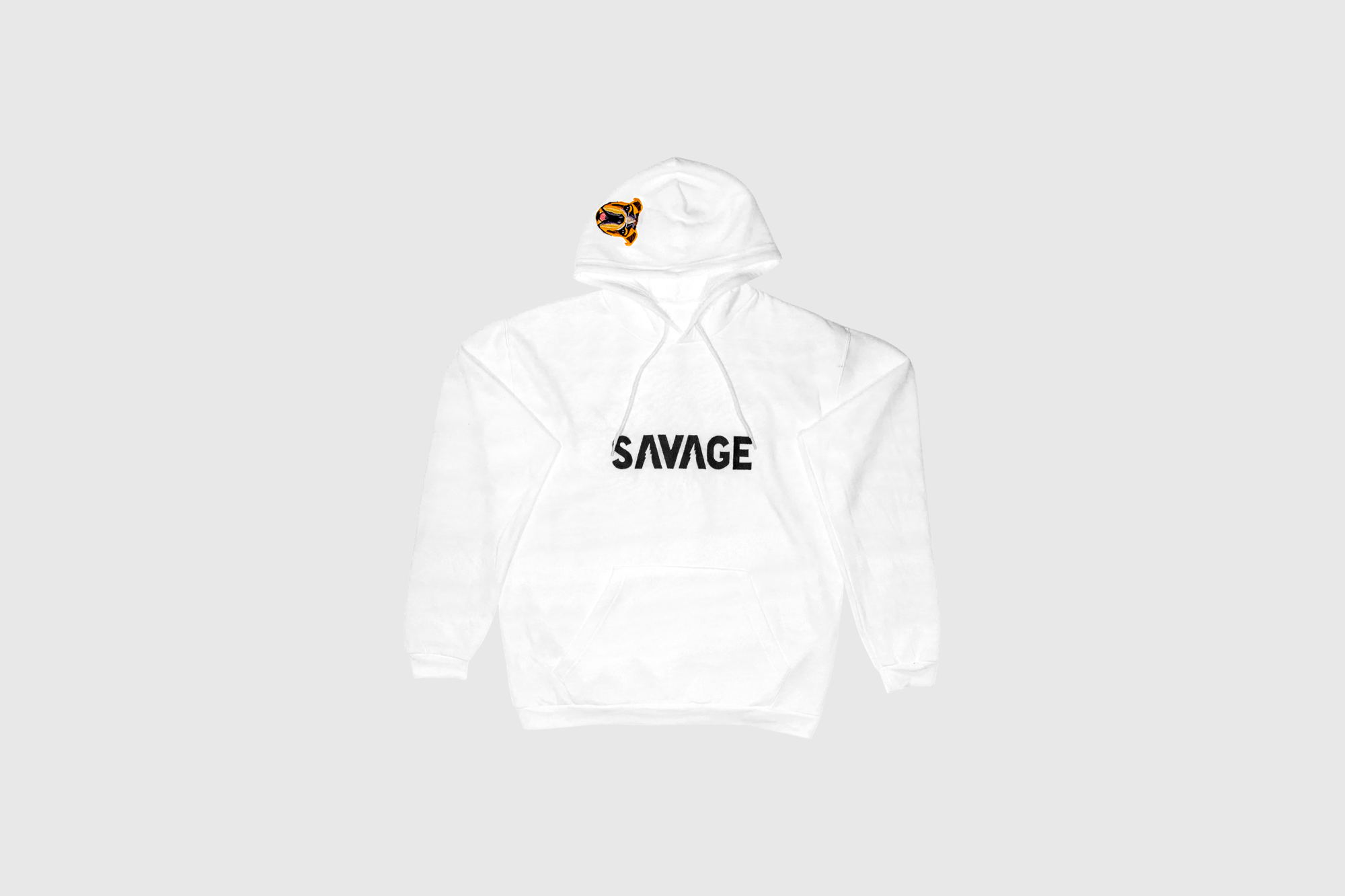 Felpa Con Ricamo Savage E Bulldog Inglese Bianco Ipalboyshop