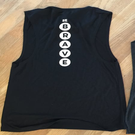 Image of New Flame Heart Be Brave Flowy Scoop Tank
