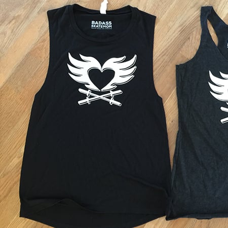 Image of New Flame Heart Be Brave Flowy Scoop Tank