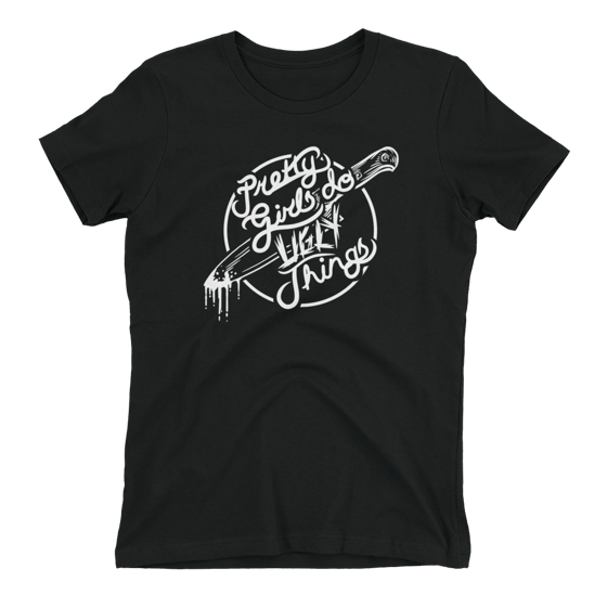 Image of Pretty Girls logo ladies T