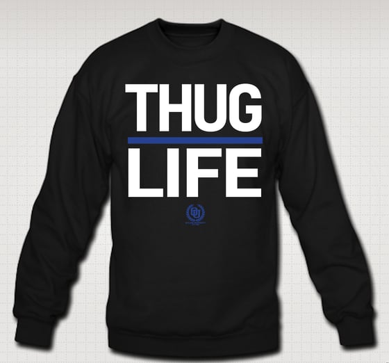 Image of Thuglife Crewneck Blue Stripe - Comes in Black, Grey, Red. CLICK HERE TO SEE ALL COLORS