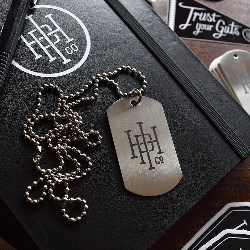 Image of Engraved IHPC Stainless Steel Dogtag Necklace