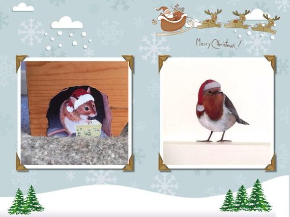 Image of Santa Bobbi Robin  ~ ~ Removable Wall sticker