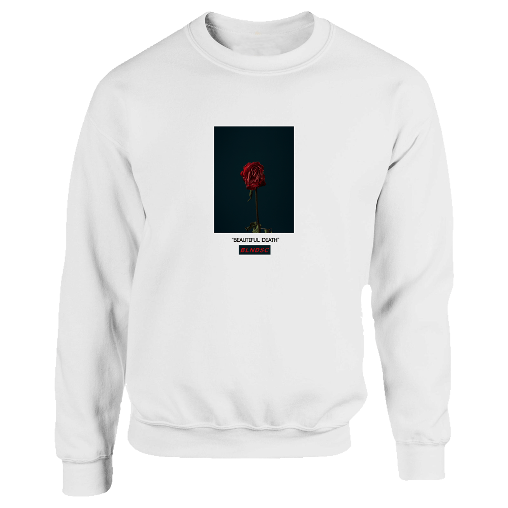 Image of White "Beautiful Death" Sweatshirt